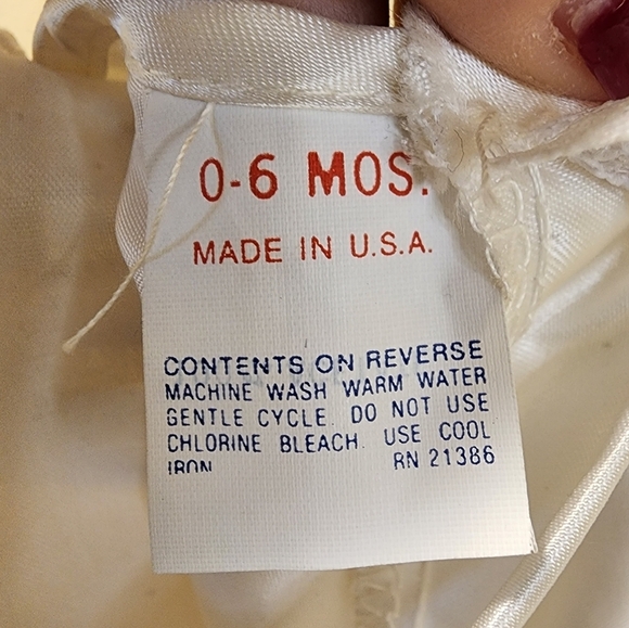 White Baby's Baptism Christening Dress 0-6 months 3 pieces - Picture 8 of 14